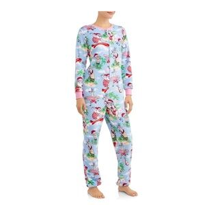 Secret Treasures Surfing Santa Christmas Fleece Onesie Suit, XL (16-18)